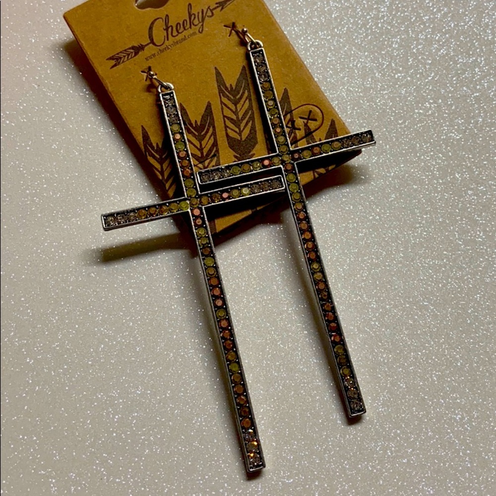 NWT cross earrings